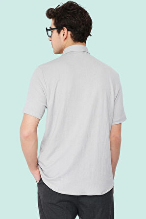 Erkek Yazlık Rahat Gömlek; Regular Fit Kısa Kol Gömlek Yaka Düz Desen Yaz Aylarının Vazgeçilmezi