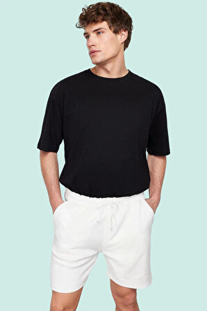 Erkek Yazlık Kısa Şort Pamuk Regular Fit Dokulu Rahat Günlük Kullanım Yaz Aylarının Vazgeçilmezi