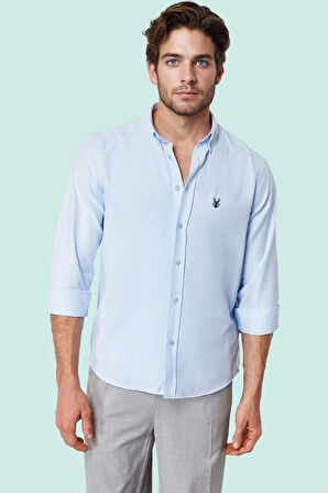 Erkek Pamuk Gömlek Fitted Kalıp Kolay Ütü Kısa Kol Nefes Alabilir Dokuma Dayanıklı Malzeme