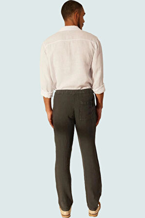 Erkek Dokuma Pantolon Yüksek Bel Boru Paça Yazlık Rahatlık Günlük Kullanım Kaliteli Malzeme