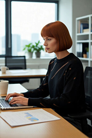 Kadın Bisiklet Yaka Akrilik Triko Kazak Düşük Kollu Ajurlu Desenli İlkbahar Sonbahar Şıklığı