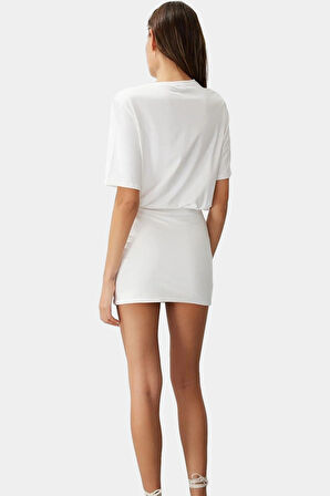 Kısa Kollu Bodycon Elbise Yumuşak Pamuk Kumaş Rahat Kesim Dayanıklı Malzeme Mükemmel Uyum