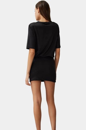 Kısa Kollu Bodycon Elbise Yumuşak Pamuk Kumaş Rahat Kesim Dayanıklı Malzeme Mükemmel Uyum
