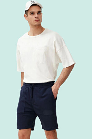 Erkek Yazlık Kısa Şort Pamuk Sloganlı Boru Paça Günlük Stil Hafta Sonu Yaz Aylarının Vazgeçilmezi