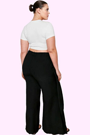 Kadın Plaj Giyim Yüksek Bel Geniş Paça Pantolon Rahat Kesim Günlük Kullanım Modern Tasarım