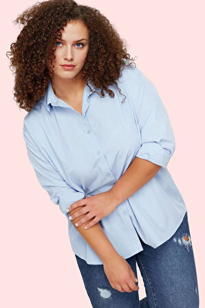 Kadın Uzun Kollu Gömlek Pamuk Dokuma Kumaş Günlük Şıklık Hafta Sonu Yaz Aylarının Vazgeçilmezi