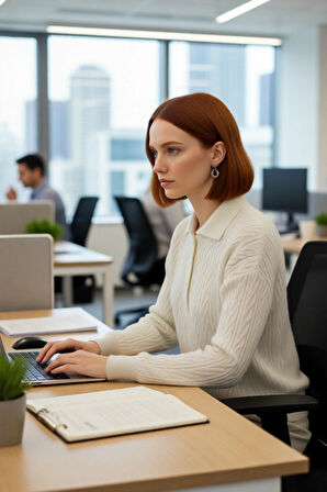 Kadın Kışlık Oversize Polo Yaka Saç Örgü Triko Kazak Düşük Uzun Kollu Basic Rahat Tasarım Kaliteli