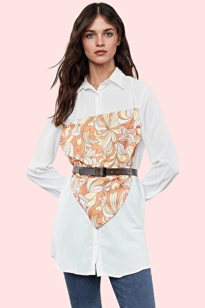 Kadın Ramadan Koleksiyonu Gömlek Regular Kalıp Polyester Günlük Stil Yaz Aylarının Vazgeçilmezi