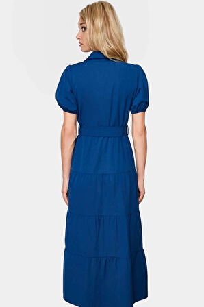 Maxi Dokuma Elbise Nefes Alan Terrycotton Kumaş Skater Kesim Yüksek Kalite Şık Görünüm