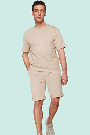 Erkek Günlük Kullanım Şort Yüksek Bel Straight Kalıp Boru Paça Rahat Yaz Şıklığı Hafta Sonu