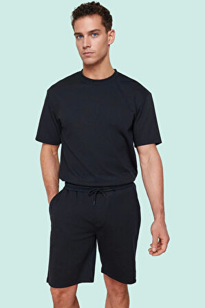 Erkek Günlük Kullanım Şort Yüksek Bel Straight Kalıp Boru Paça Rahat Yaz Şıklığı Hafta Sonu