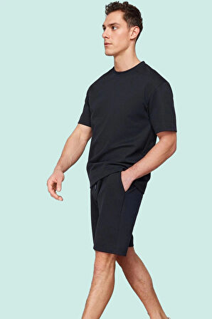 Erkek Günlük Kullanım Şort Yüksek Bel Straight Kalıp Boru Paça Rahat Yaz Şıklığı Hafta Sonu