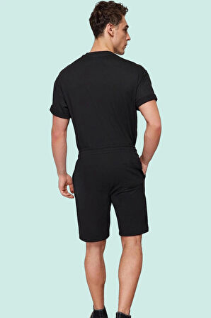 Erkek Günlük Kullanım Şort Yüksek Bel Straight Kalıp Boru Paça Rahat Yaz Şıklığı Hafta Sonu