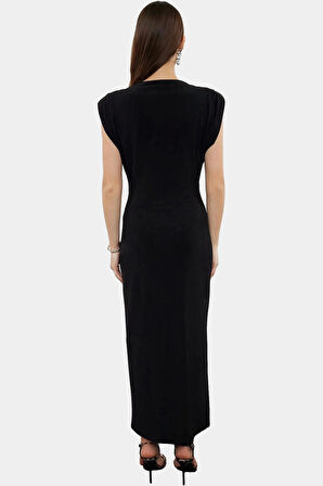 Nefes Alan Örme Bodycon Elbise 128 cm Boy Rahat Kalıp Şık Görünüm Kaliteli İşçilik Özel Tasarım