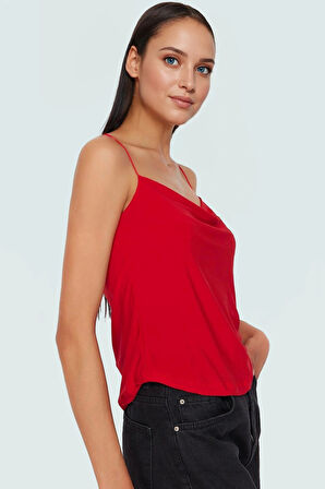 Regular Kalıp Kolsuz Polyester Bluz Günlük Kullanım İçin Mükemmel Seçim Özenle Seçilmiş