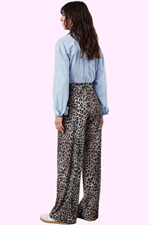 Kadın Örme Kumaş Geniş Paça Pantolon Yüksek Bel Rahat Günlük Kombinler Yaz Aylarının Vazgeçilmezi