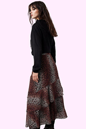 Kadın Astarlı Kemerli Maxi Etek Polyester Dokuma Kumaş Günlük Kullanım Yaz Aylarının Vazgeçilmezi