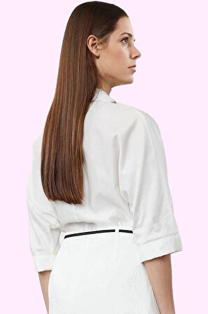 Kadın Ramadan Koleksiyonu Crinkle Dokuma Kemerli Astarlı Etek Günlük Kullanım Modern Tasarım