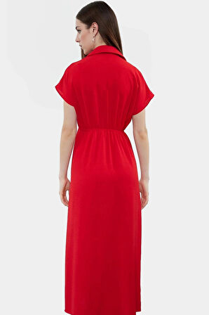 A line Kruvaze Yaka Kısa Kollu Aerobin Elbise Şıklık ve Konfor Bir Arada Seçkin Malzeme