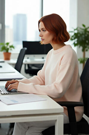 Kadın Düşük Kol Oversize Triko Kazak Bisiklet Yaka Yumuşak Dokulu Basic Kış Kombinleri İçin İdeal