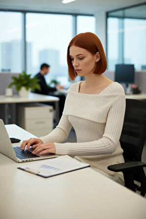 Kadın Yumuşak Dokulu Fitted Asimetrik Triko Kazak Carmen Yakalı Modern Şık Tasarım Kaliteli