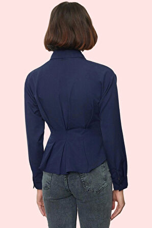 Kadın Uzun Kollu Gömlek Pamuk Polyester Terrycotton Kumaş Günlük Kullanım Kaliteli Malzeme