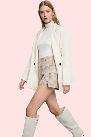 Kadın Şort Etek Pamuk Dokuma Tüvit Kemerli Kışlık Günlük Kullanım Yaz Aylarının Vazgeçilmezi