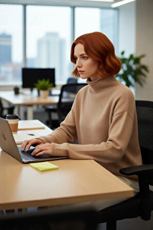 Kadın Triko Oversize Dik Yaka Kazak Uzun Düşük Kol Kışlık Ve Sonbaharlık Günlük Şık Giyim Kaliteli