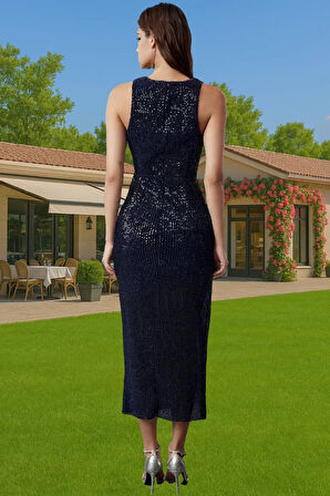 Altın Parıltılı Örme Bodycon Abiye Elbise Yazlık Özel Günler İçin Uzun Ömürlü Özenle Seçilmiş