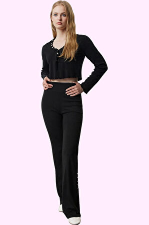 Kadın İspanyol Paça Pantolon Flare Kalıp Günlük Şıklık İçin Mükemmel Seçim Kaliteli Malzeme