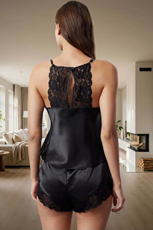 Ev Giyim Seti Saten Dantel Detay Regular Kalıp Yazlık Rahat Ve Şık Uzun Ömürlü