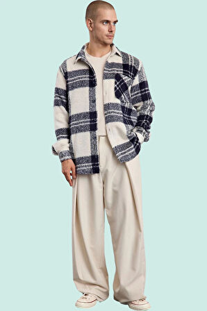 Kadın Erkek Oversize Kareli Flanel Gömlek Ceket Uzun Kollu Günlük Yaz Aylarının Vazgeçilmezi