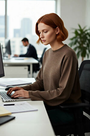 Kadın Günlük Rahat Bisiklet Yaka Basic Regular Kesim İspanyol Kollu Triko Kazak Kış Gardırobu