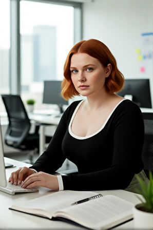 Kadın Siyah Kare Yaka Triko Kazak Fitted Kalıp Standart Kol İnce Dokulu Günlük Şıklık Sunar