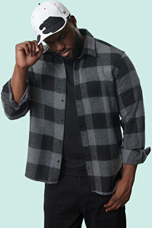 Erkek Kışlık Oduncu Gömlek Ekose Regular Fit Uzun Kollu Pamuk Günlük Kullanım Modern Tasarım