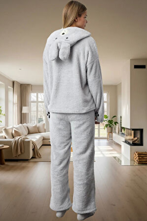 Rahat Wellsoft Pijama Takımı Kapüşonlu ve Boru Paça Tasarım Uzun Ömürlü Yüksek Kalite