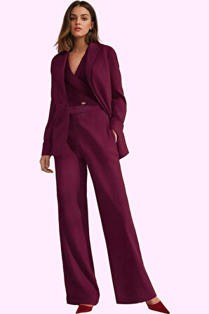 Kadın Boru Paça Pantolon Polyester Elastan Günlük Ve İş Kullanımı Yaz Aylarının Vazgeçilmezi