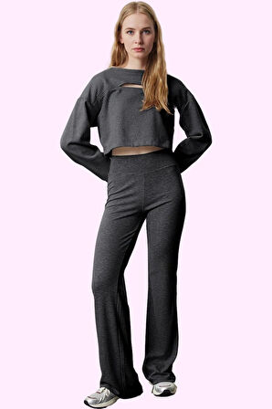 Kadın İspanyol Paça Pantolon Flare Kalıp Günlük Şıklık İçin Mükemmel Seçim Kaliteli Malzeme