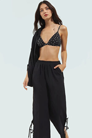 Şık Pamuk Plaj Pantolon Takımı Yazlık Dokuma Uzun Trend Tasarım Konforlu Kesim Yüksek Kalite