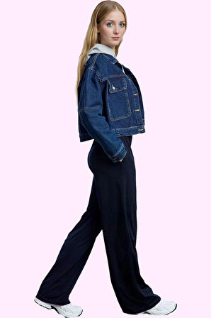 Kadın Örme Kumaş Geniş Paça Pantolon Yüksek Bel Rahat Günlük Kombinler Yaz Aylarının Vazgeçilmezi