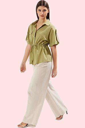 Kadın Basic Fitted Gömlek Pamuk Yazlık Şıklık Dayanıklı Malzeme Yaz Aylarının Vazgeçilmezi