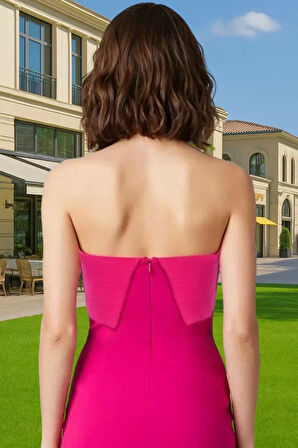 Bodycon Midi Abiye Elbise Polyester Elastan Karışımlı Dokuma Kumaş Konforlu Kesim Özel Tasarım