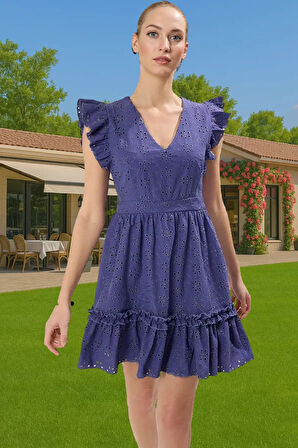 Astarlı Brode Mini Elbise Rahat ve Nefes Alabilir Yazlık Giyim Profesyonel Görünüm Trend Tasarım