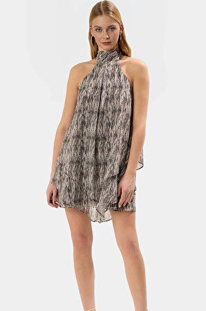 Yazlık Kolsuz Shift Elbise  Polyester Şifon Dokuma Mini Boy Rahat Kullanım Yüksek Kalite