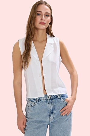 Kadın Basic Gömlek Kolsuz Regular Kalıp Günlük Kullanım İçin Rahat Yaz Aylarının Vazgeçilmezi