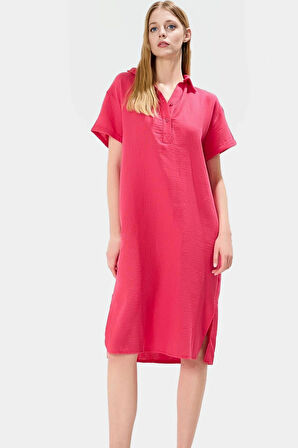 Rahat ve Şık Müslin Pamuk Midi Elbise Günlük Kullanım İçin Uzun Ömürlü Profesyonel Görünüm