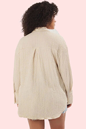 Kadın Büyük Beden Gömlek Nefes Alan Örme Kumaş Regular Fit Günlük Stil Yaz Aylarının Vazgeçilmezi