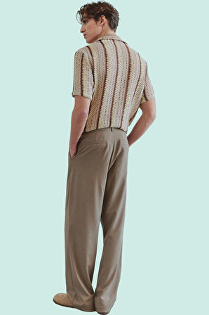 Erkek Dokuma Triko Gömlek Apaş Yaka Kısa Kollu Regular Fit Günlük Yaz Aylarının Vazgeçilmezi