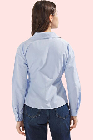 Kadın Regular Gömlek Uzun Kollu V Yaka Düz Desenli Günlük Kombin Yaz Aylarının Vazgeçilmezi