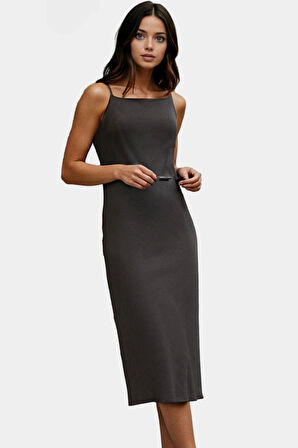 Şık ve Rahat Örme Midi Elbise Günlük Casual Stil Mükemmel Uyum Profesyonel Görünüm Premium Kalite